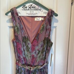 Eliza J Pink Sleeveless V-Neck Maxi Dress